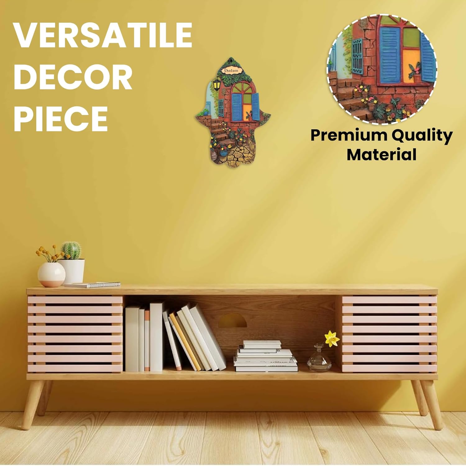 Majestic Giftware 8 Wooden Hamsa Wall Decor