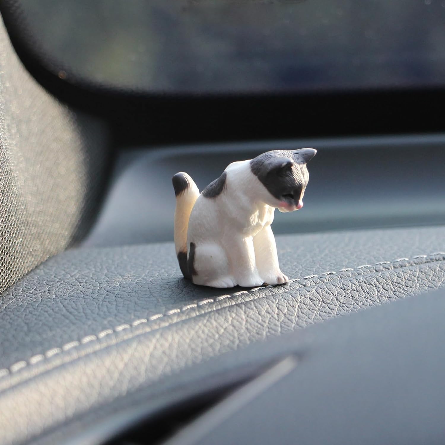 Cute Cat and Fishbowl Car Dashboard Decorations