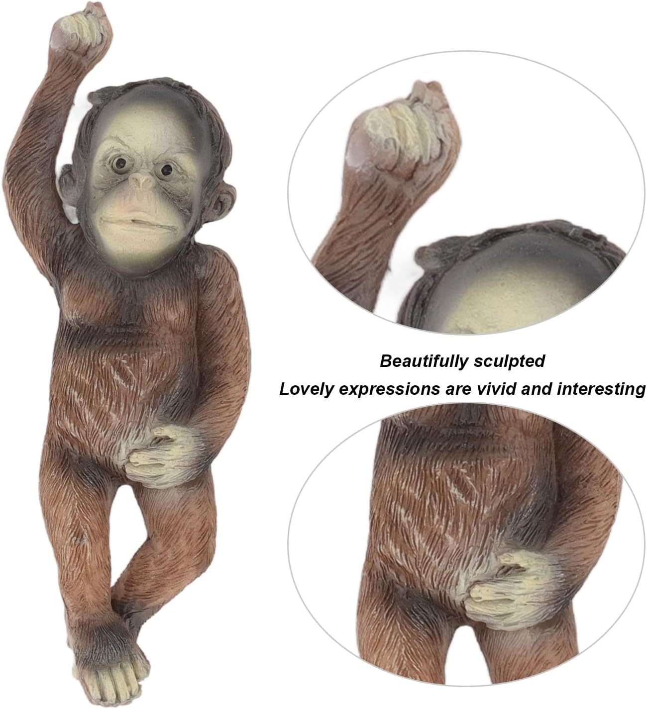 Garden Monkey Statue Exquisite Carving Resin