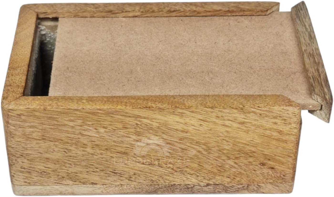 Handcrafted Wooden Cremation Urn with Deer Engraving