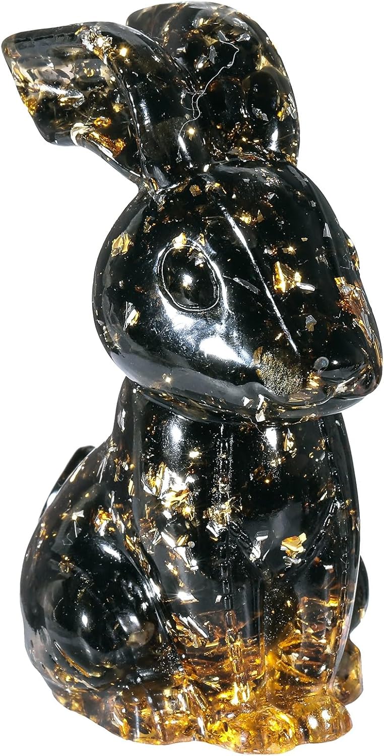 Crystal Rabbit Statue for Home Office Garden Decoration