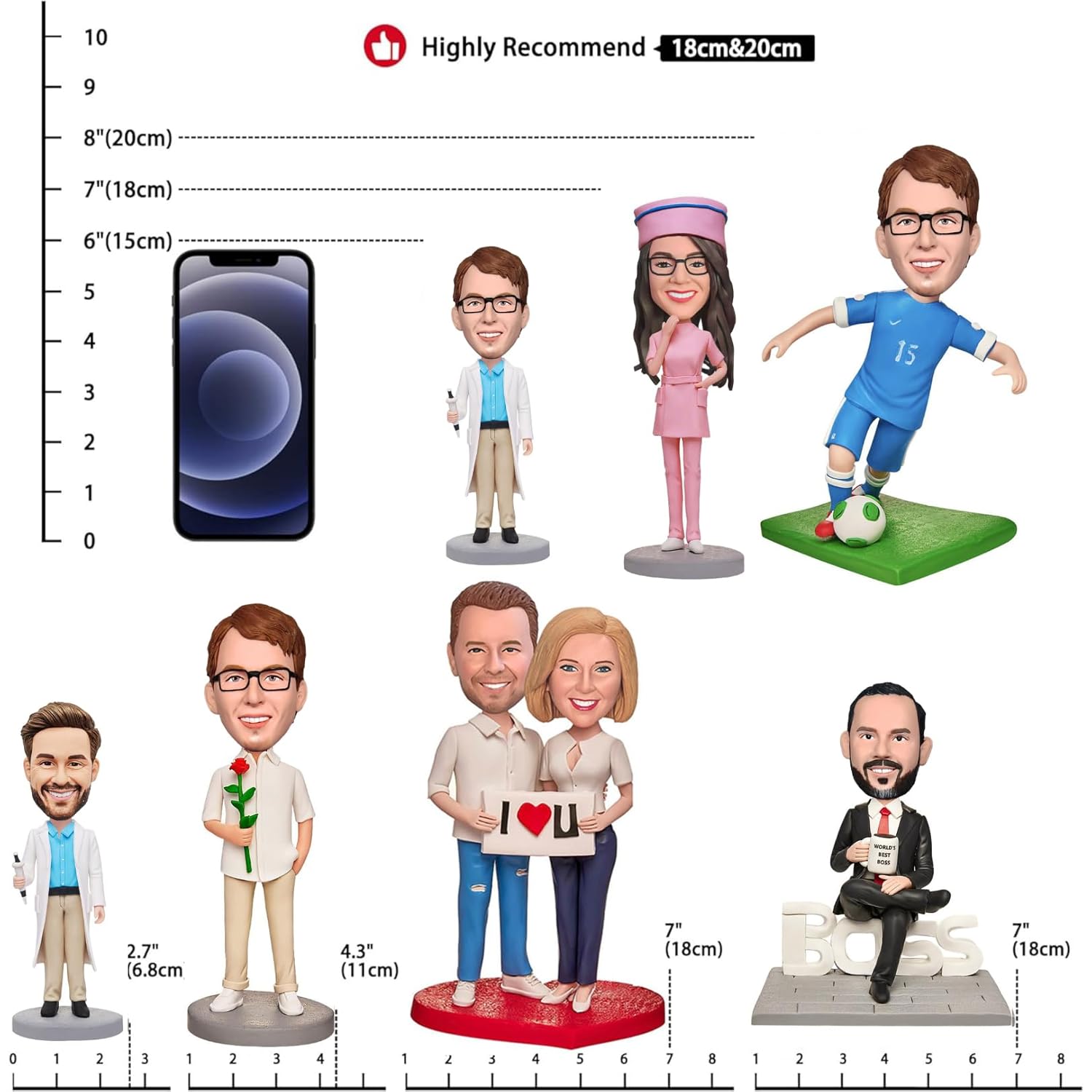 Custom Bobblehead Figurine for Couples Anniversary Gift