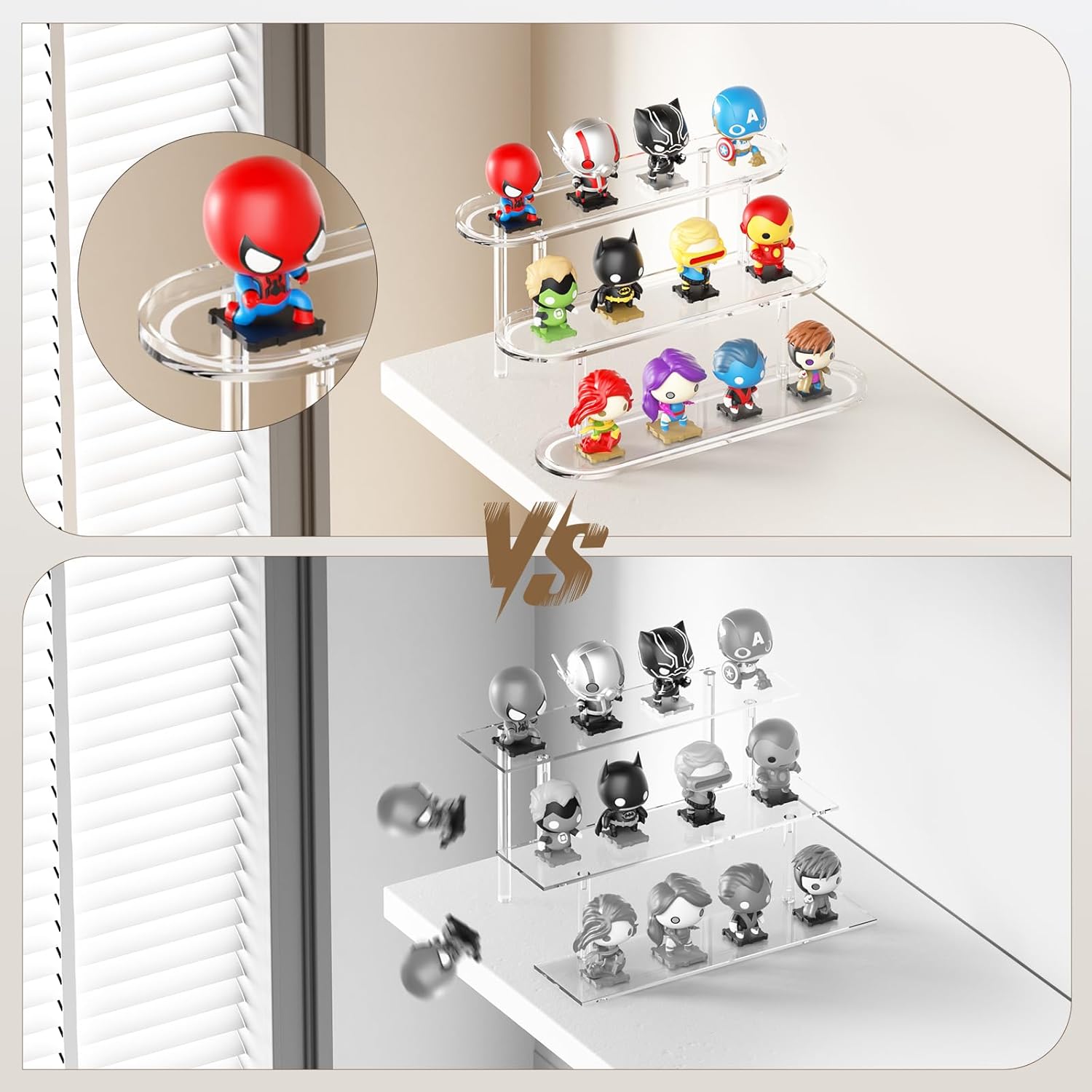 Glowing Acrylic Riser Display Shelf for Funko Pop Figures