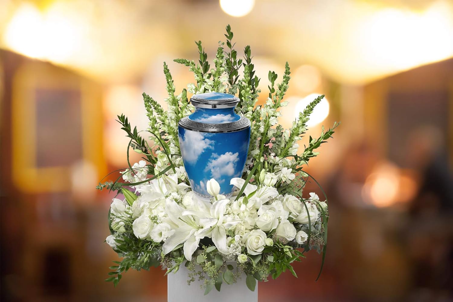 Prime Preferred Choice Heavenly Clouds Decorative Urns for Human Ashes