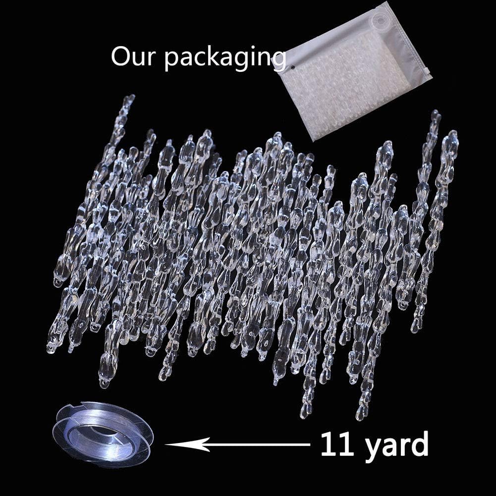 25 Pcs Clear Icicle Ornament Set
