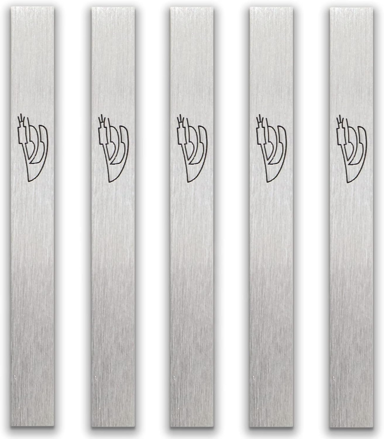 5 Pack Waterproof Aluminum Mezuzah Cases with Double-Sided Tape