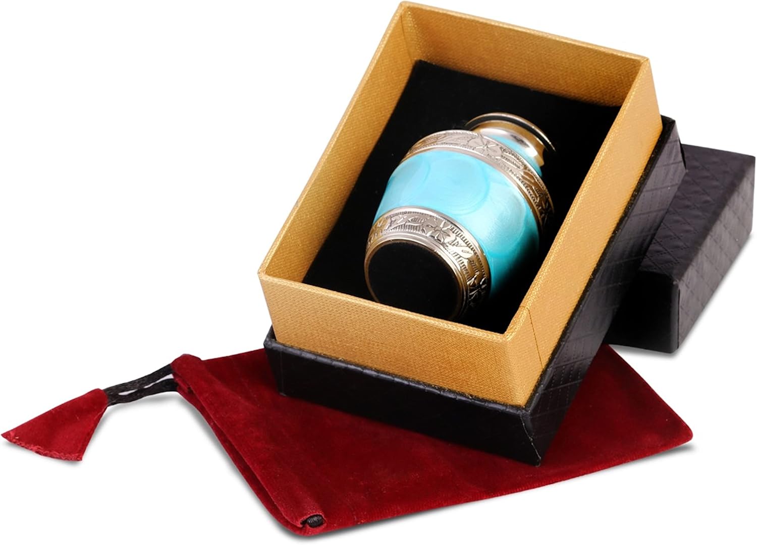 Small Urns for Human Ashes Ocean Blue Keepsake Urn Set