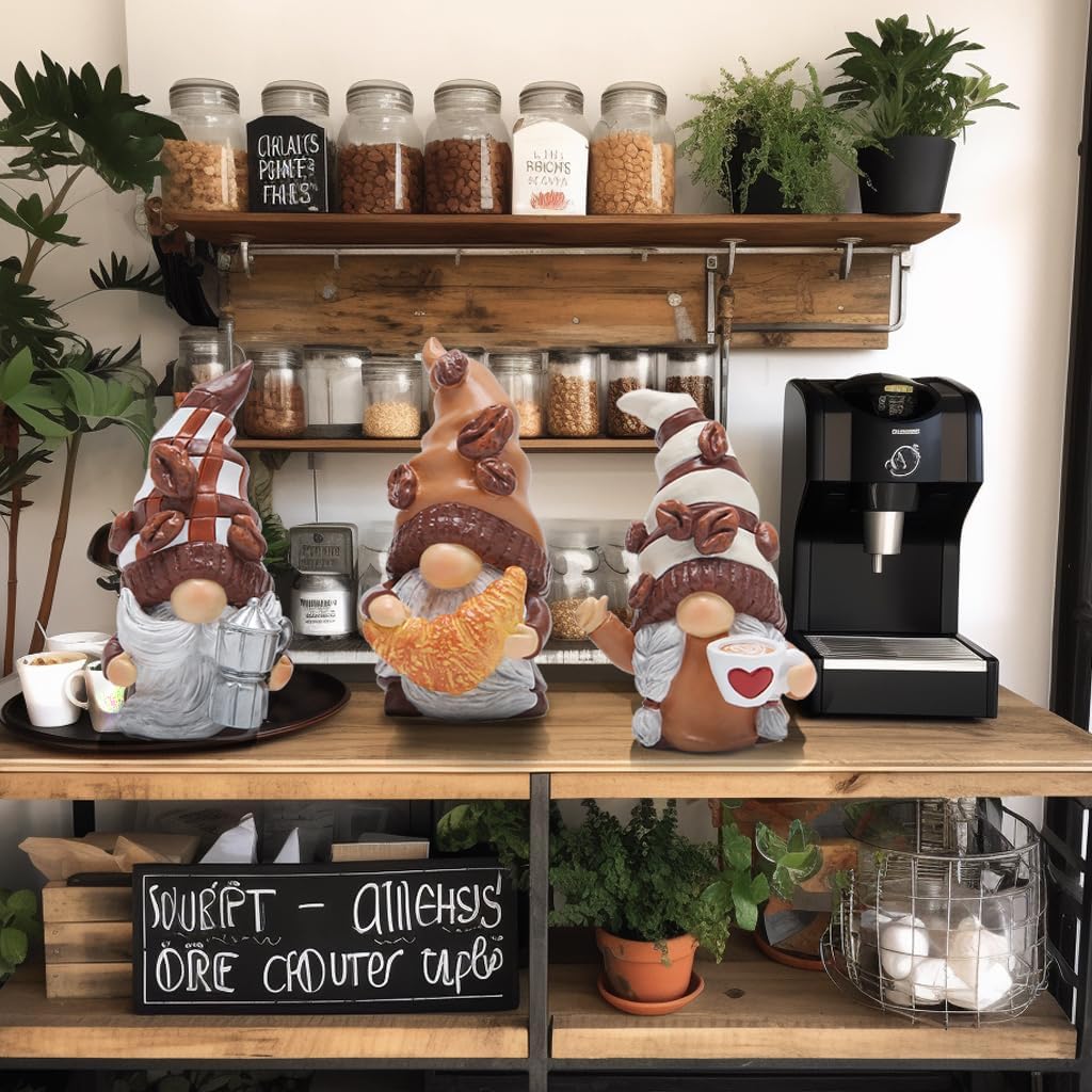 Hodao Set of 3 Coffee Gnome Decorations