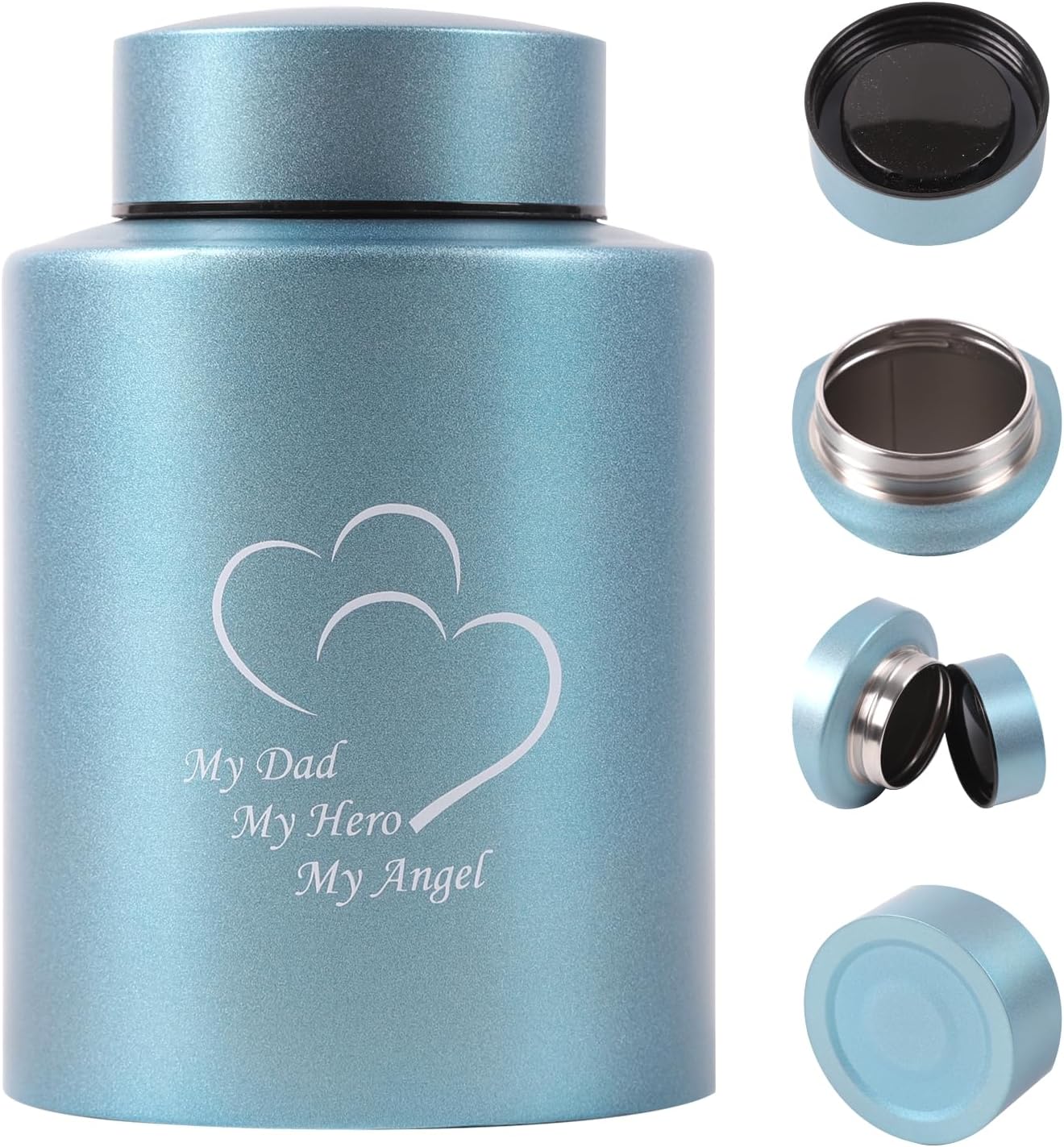 Medium Stainless Steel Cremation Urn Keepsake
