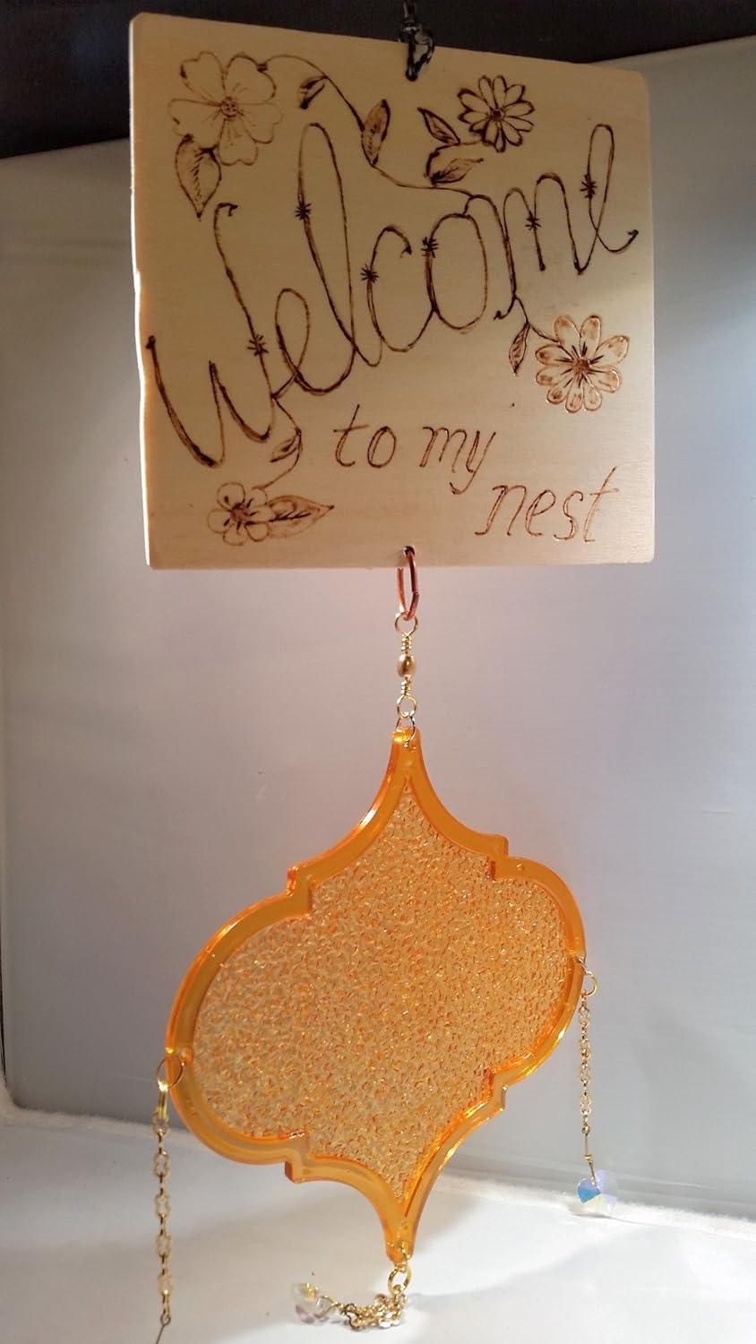 Welcome to My Nest Wood and Acrylic Mobile Decor Gift