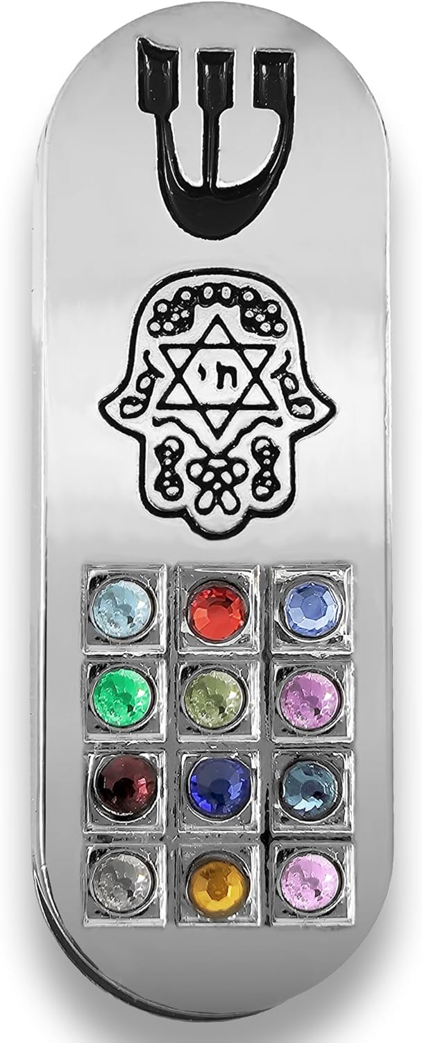 Talisman4u Protection Mezuzah with Hamsa Hoshen and Star of David