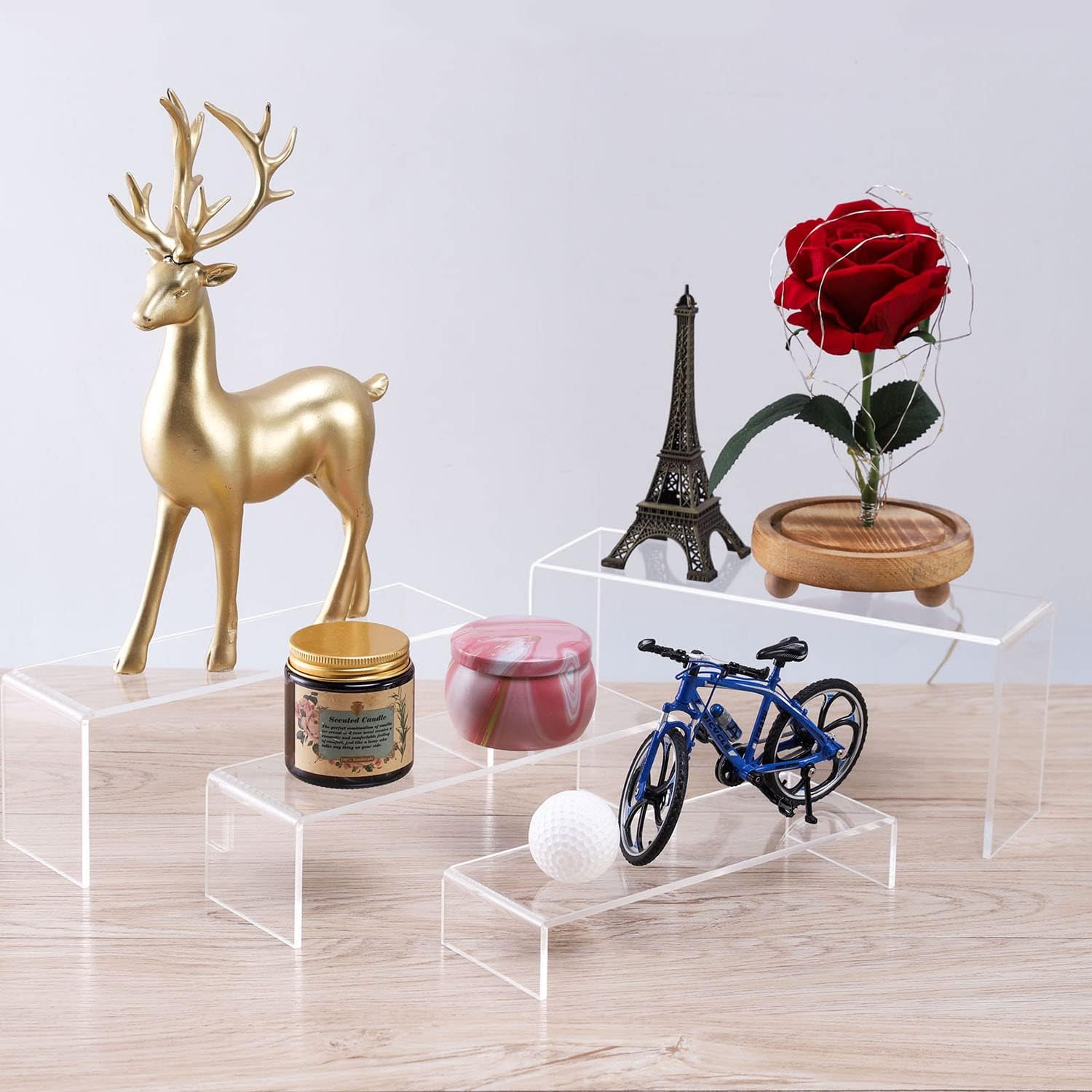 A Design Clear Acrylic Display Risers 4 Pack Set