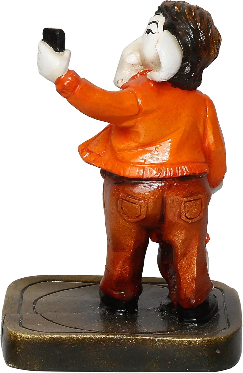 Handcrafted Polyresin Lord Ganesha Selfie Idol Decor Showpiece