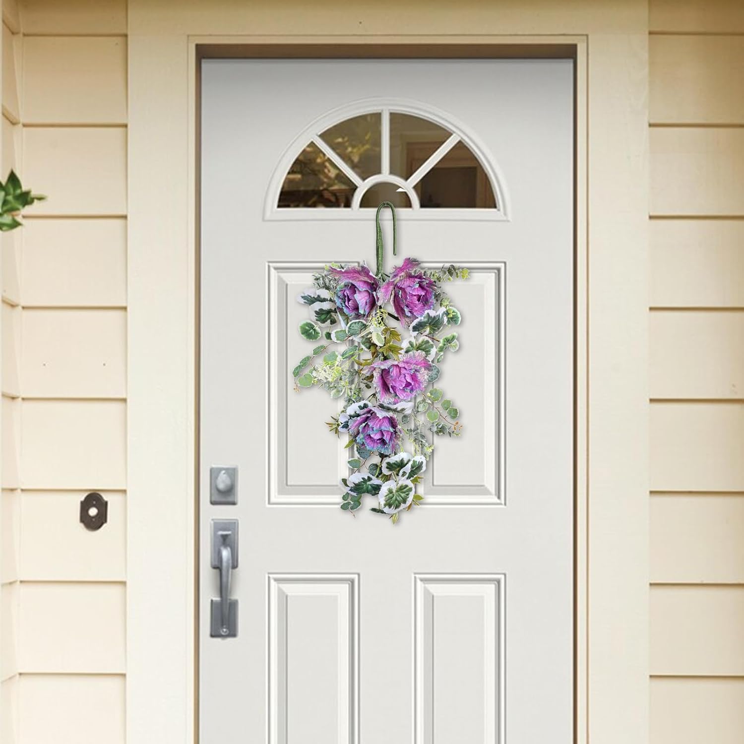 DULRLLY Sunflower Teardrop Swag Door Wreath 275 Inch