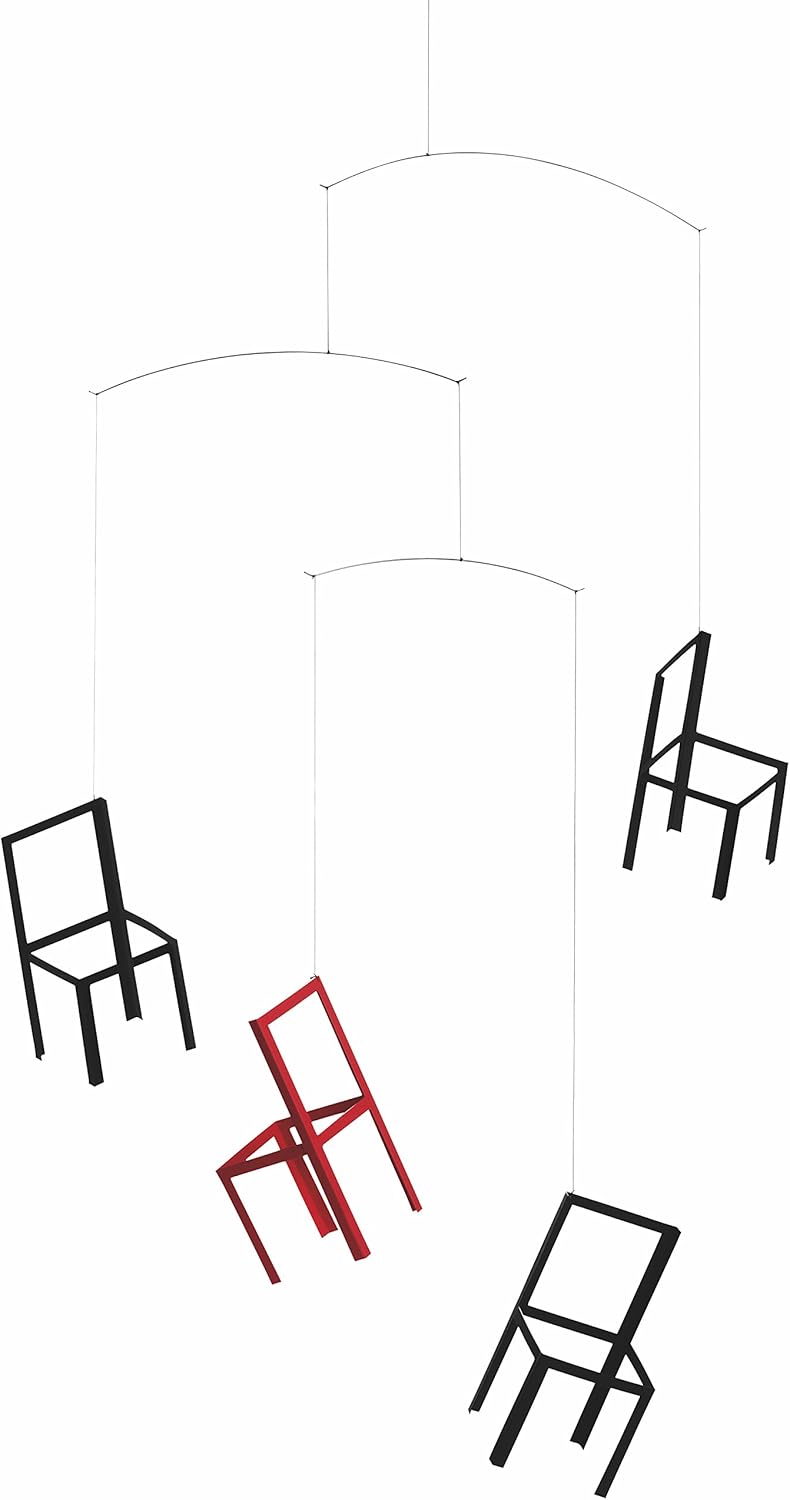 Flying Chairs Hanging Mobile - 22 Inches Handmade Denmark