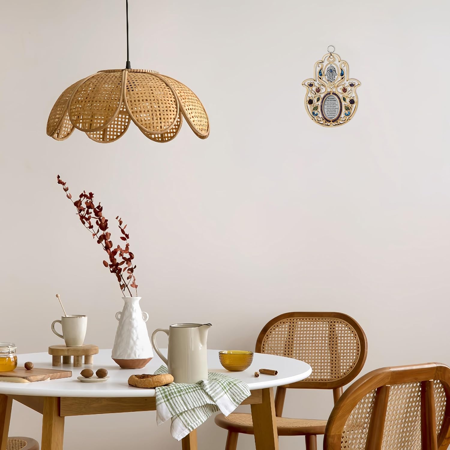 My Daily Styles Hamsa Wall Decor with Gemstone Accents