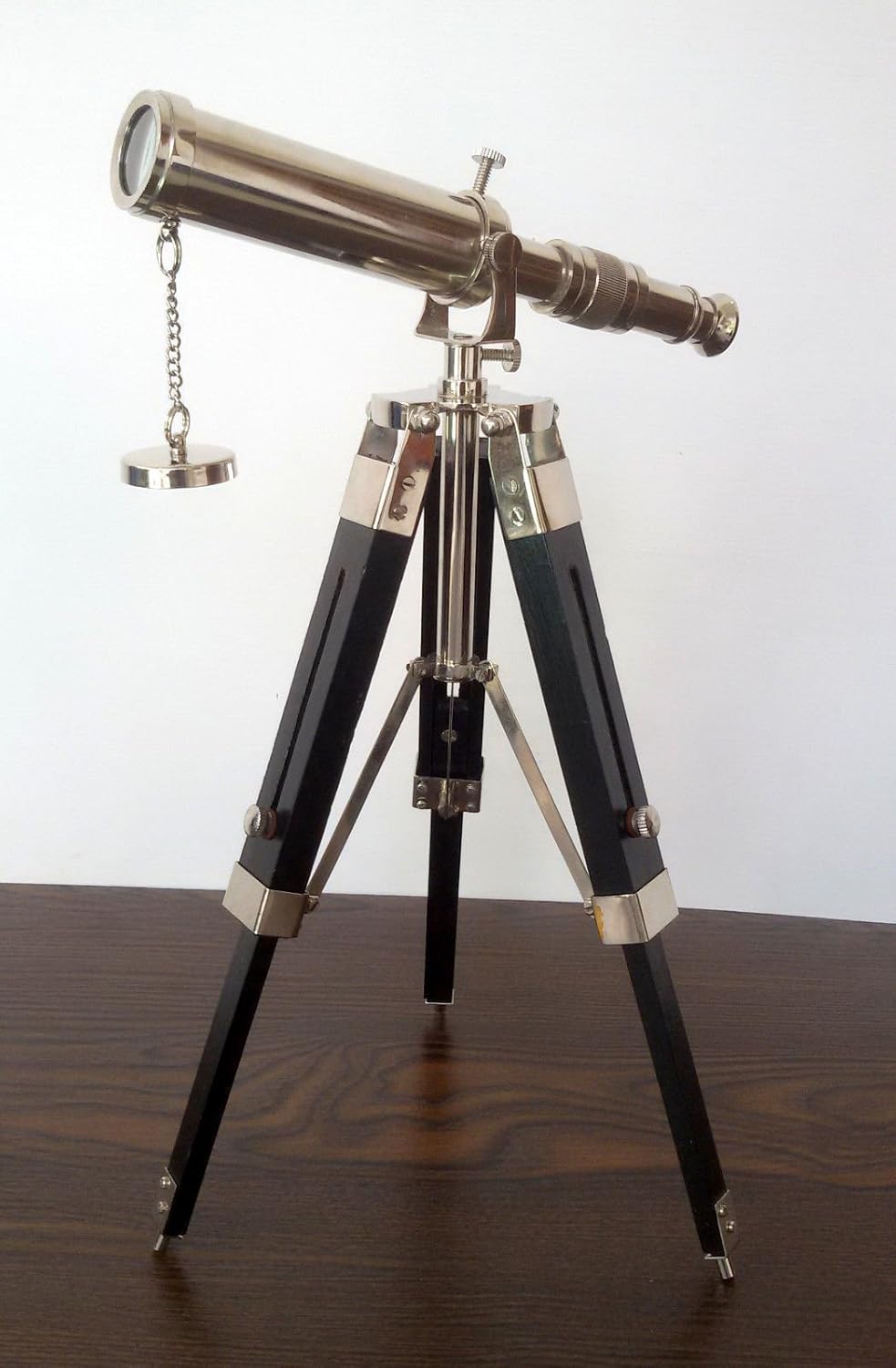 Mahira Nautical Brass Telescope Decorative Table Set