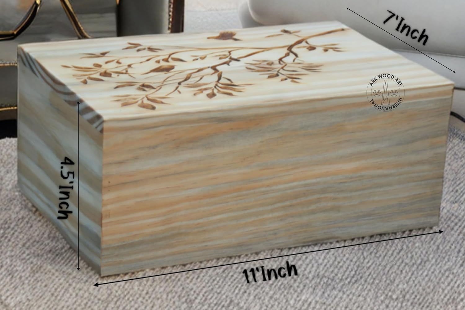 Leaf Tree Birds Cremation Urn for Human Ashes