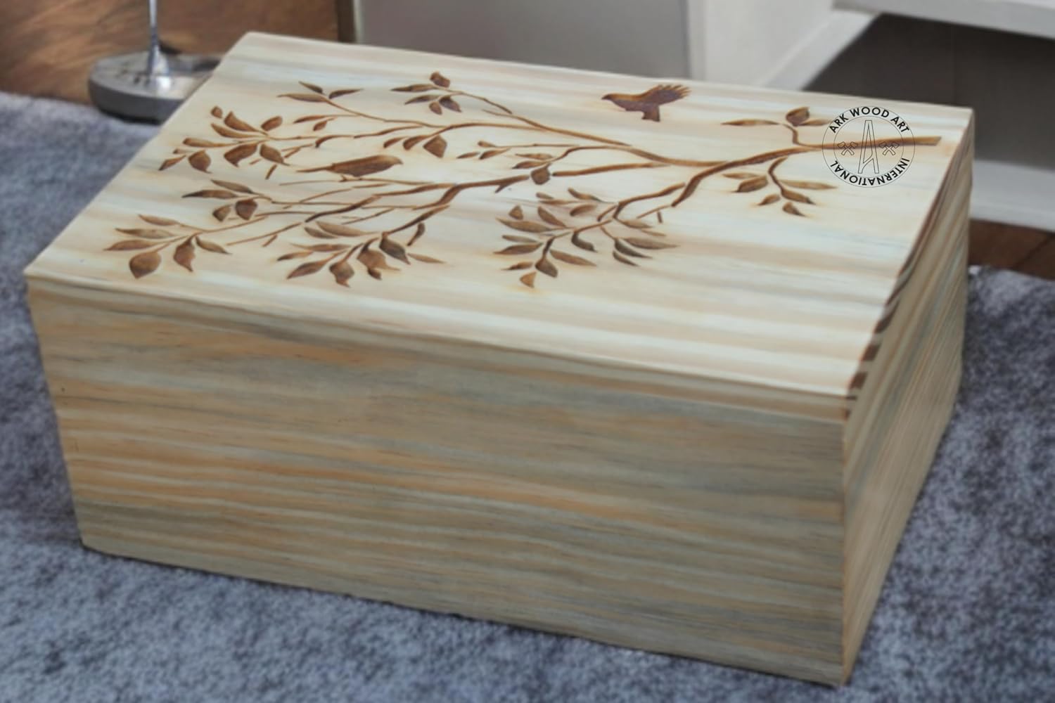 Leaf Tree Birds Cremation Urn for Human Ashes