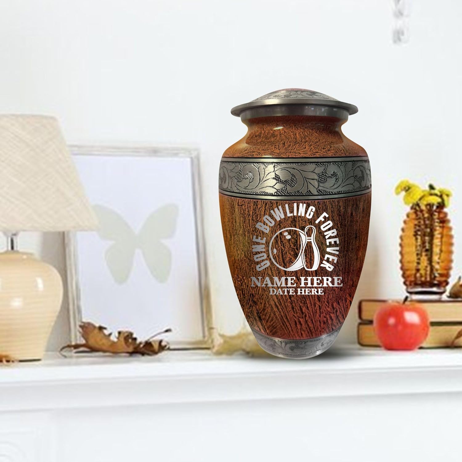 Custom Large Adult Cremation Urn for Bowling Lovers