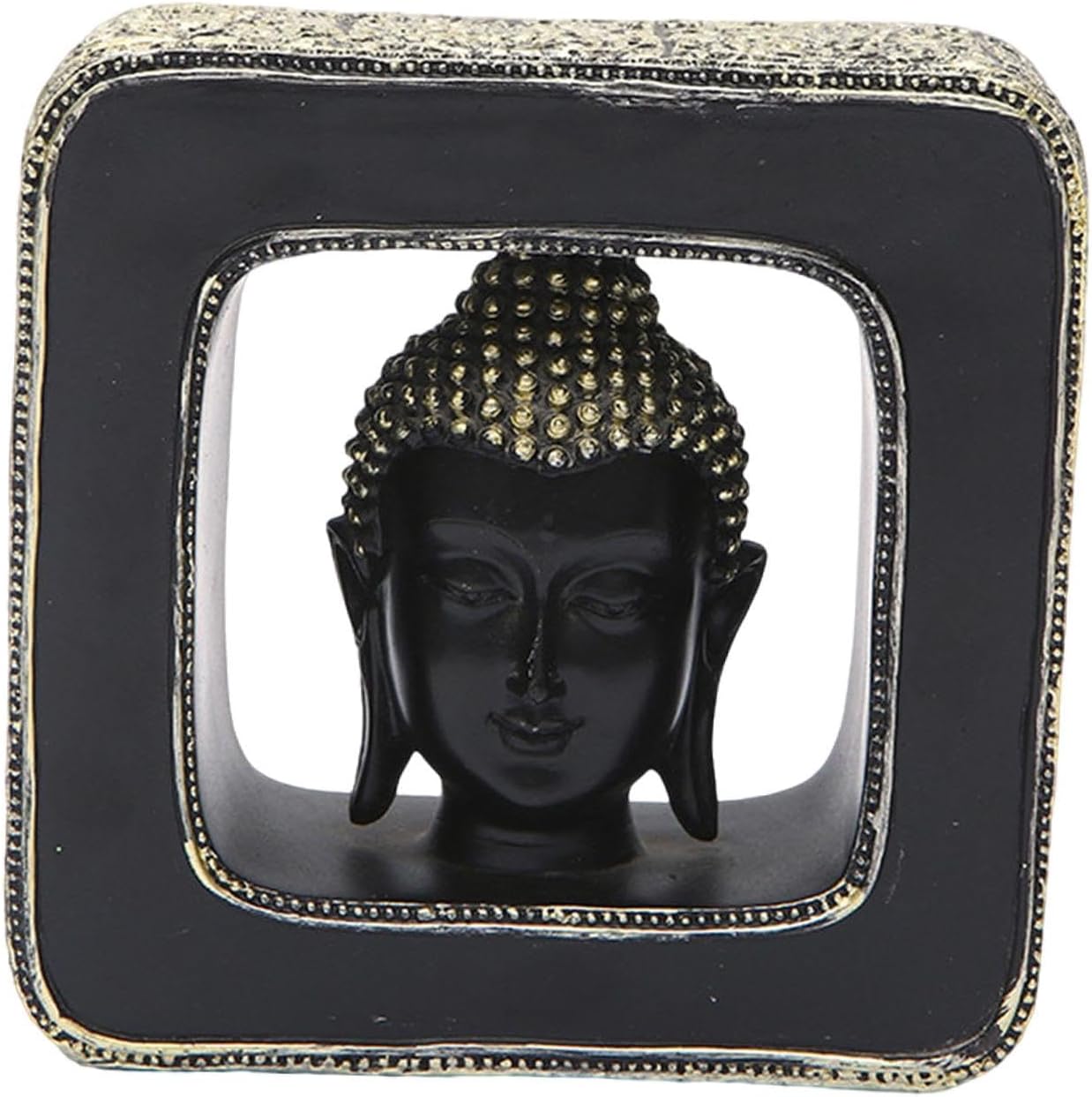 Fenteer Buddha Head Statue Resin Decor Figurine