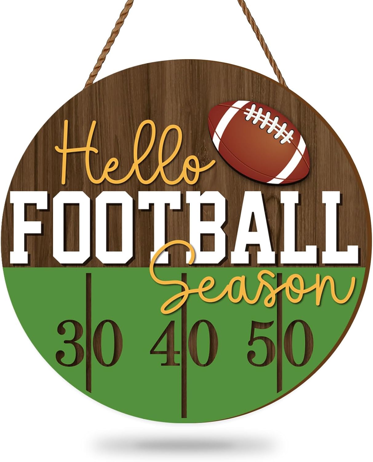 Whaline Football Season Wooden Wall Sign Door Hanger