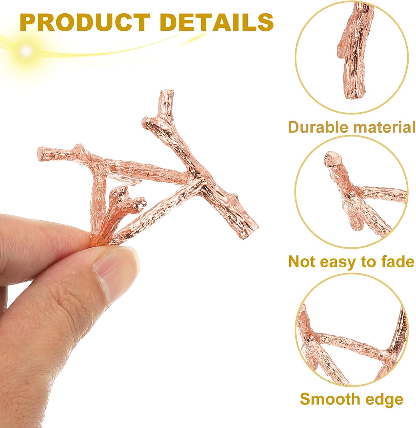 Uxcell Rose Gold Metal Crystal Ball Display Stand