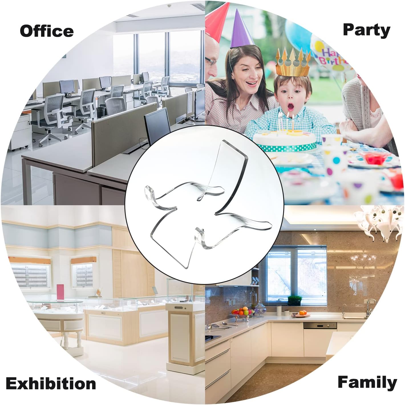 Rock Display Stand with 3 Sizes and 36PCS Acrylic Stands for Home Decor and Art