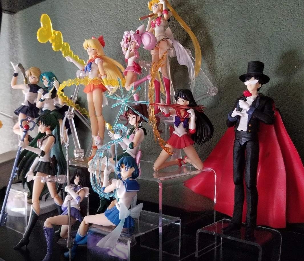 3 Piece Clear Acrylic Jewelry Display Riser Set for Home Dcor