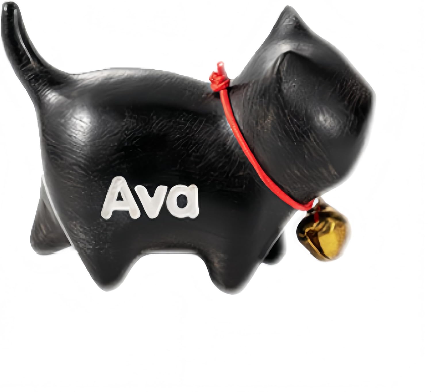 Custom Small Wooden Cat Sculpture Cute Desk Decor