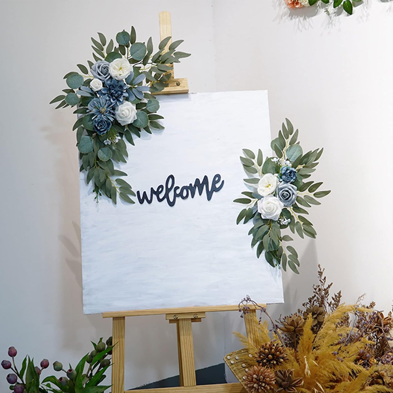 SUNFECILI Wedding Arch Flowers Decor Swag