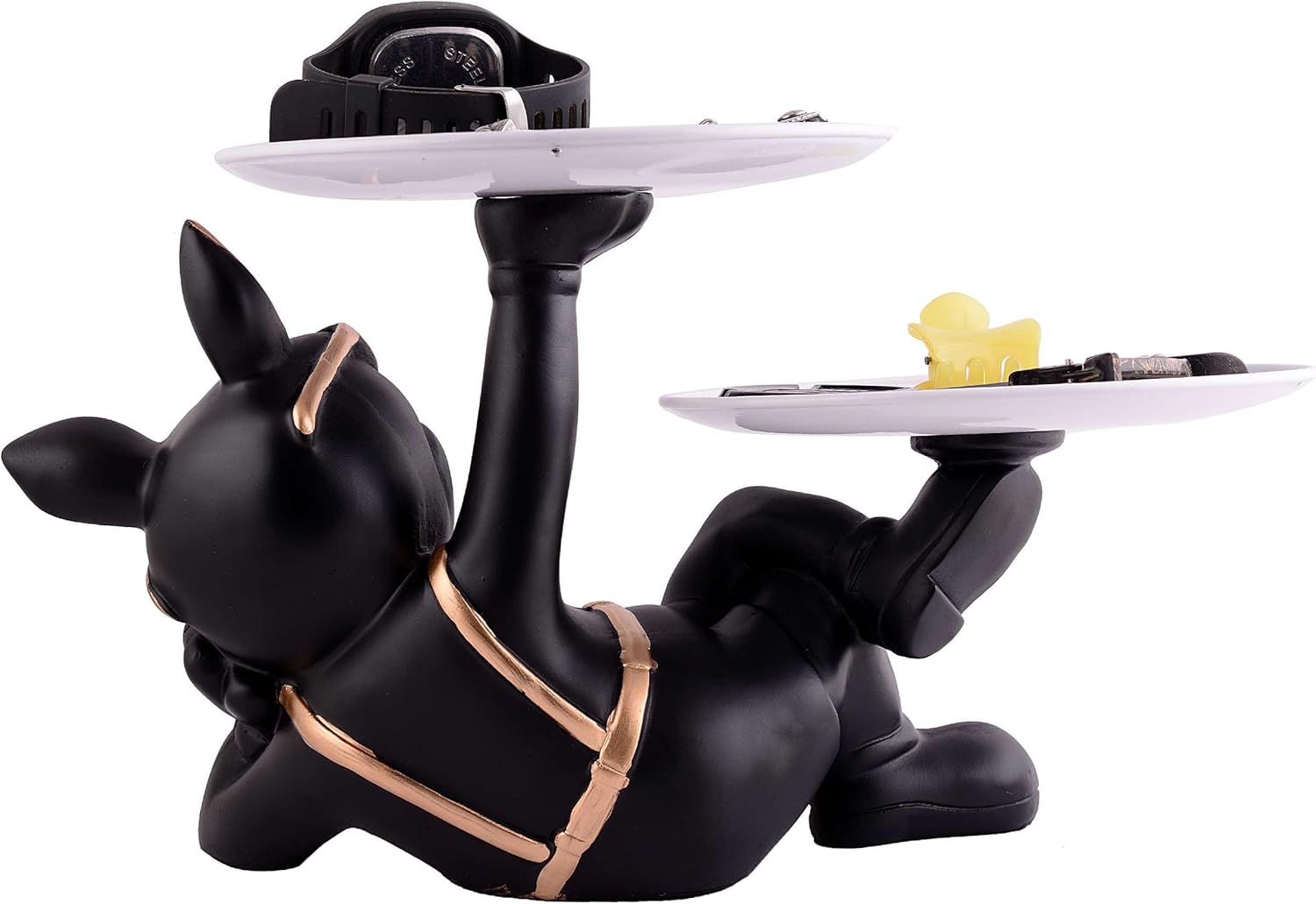 Resin Cool Dog Sculpture for Home Office Decor
