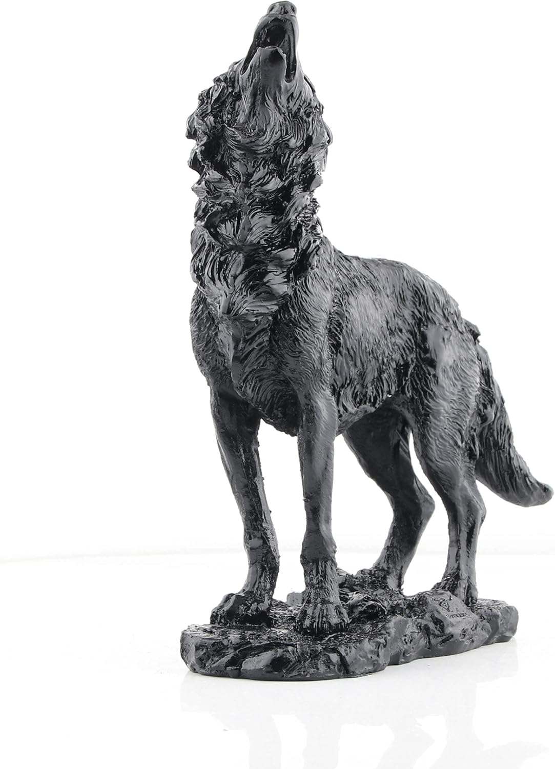 Black Howling Wolf Statue Home Decor Figurine