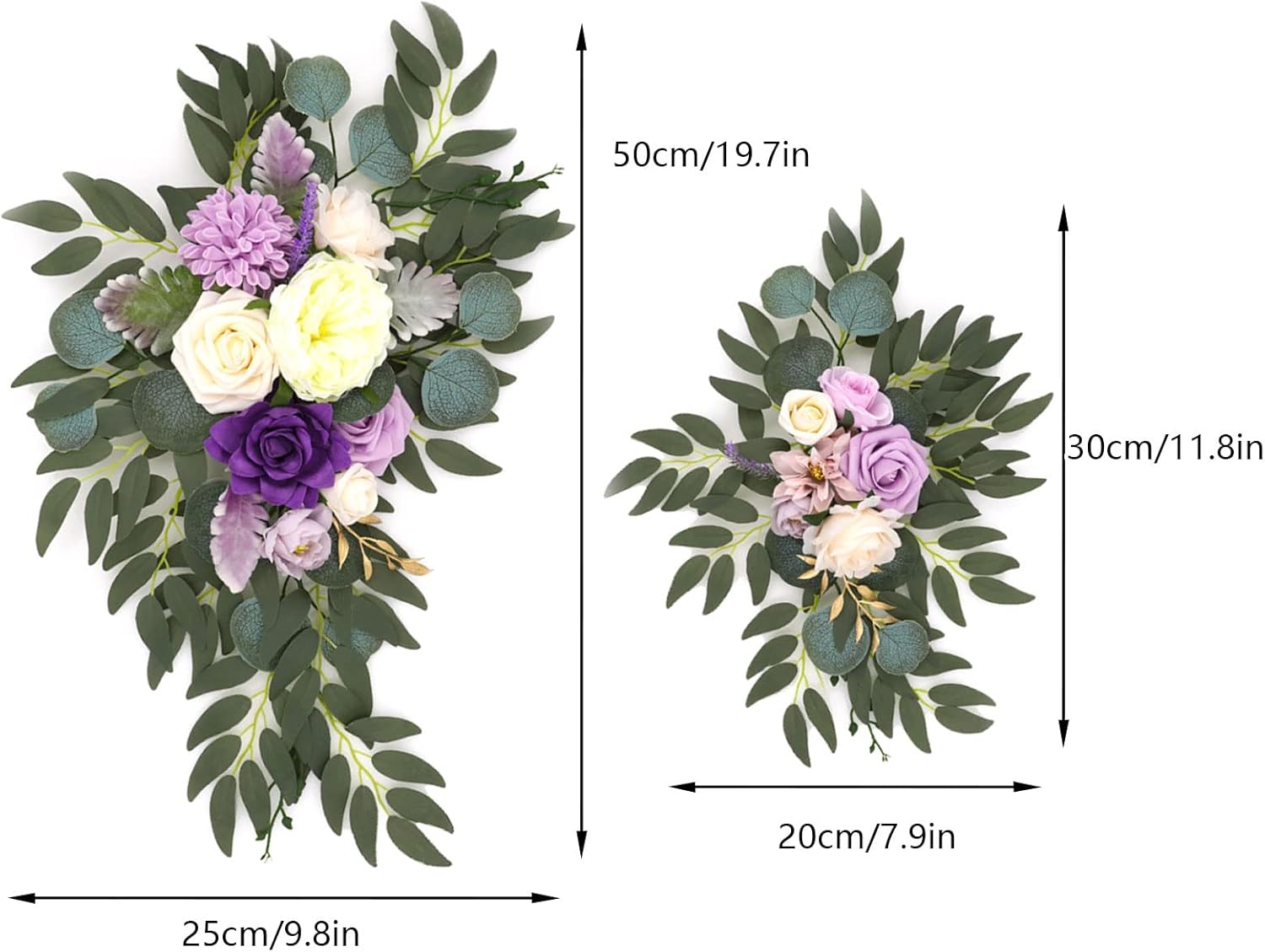 SUNFECILI Wedding Arch Flowers Decor Swag