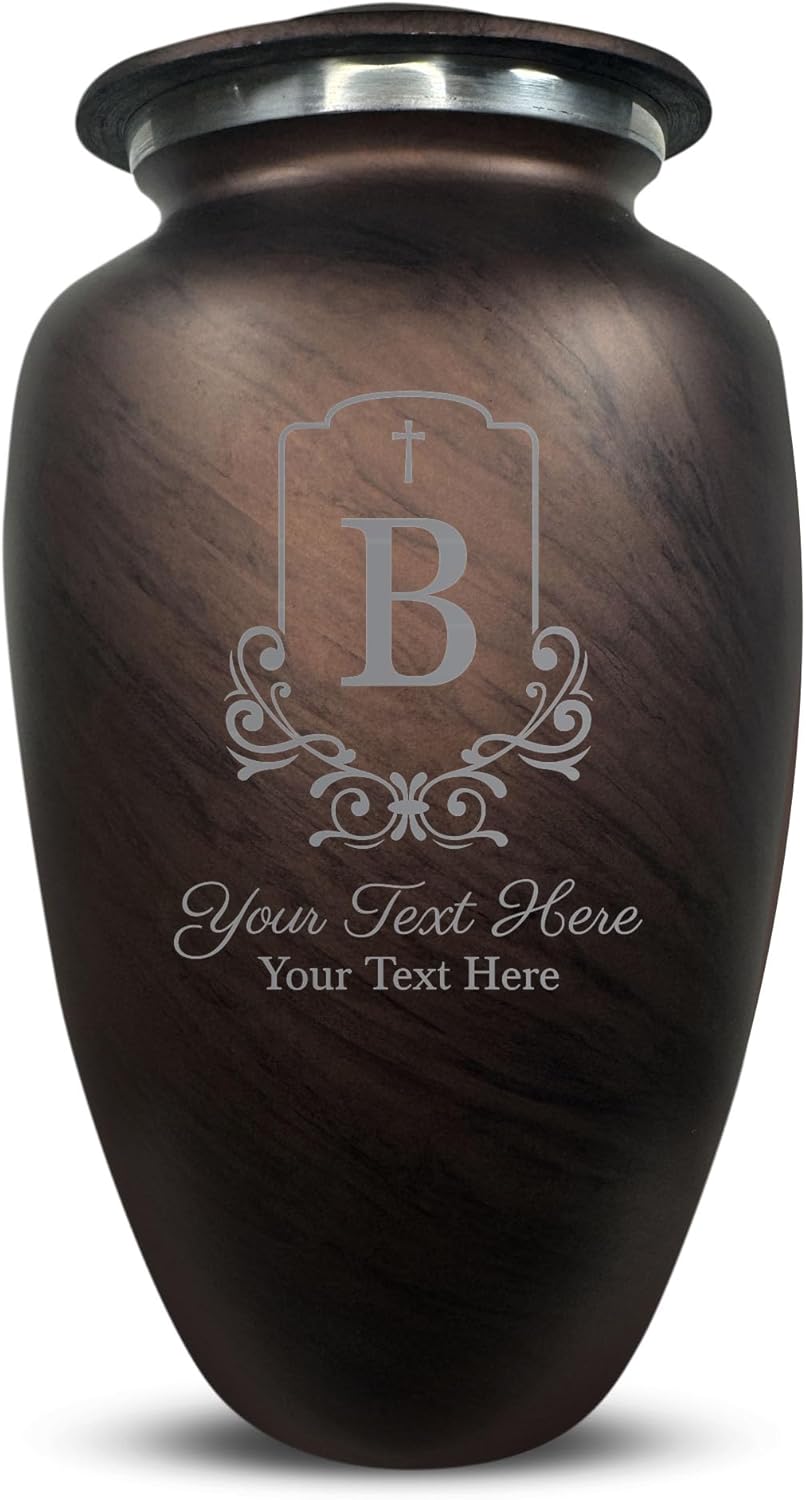 Custom Large Adult Cremation Urn - Personalized Name and Headstone Shape 200 Cubic Inch