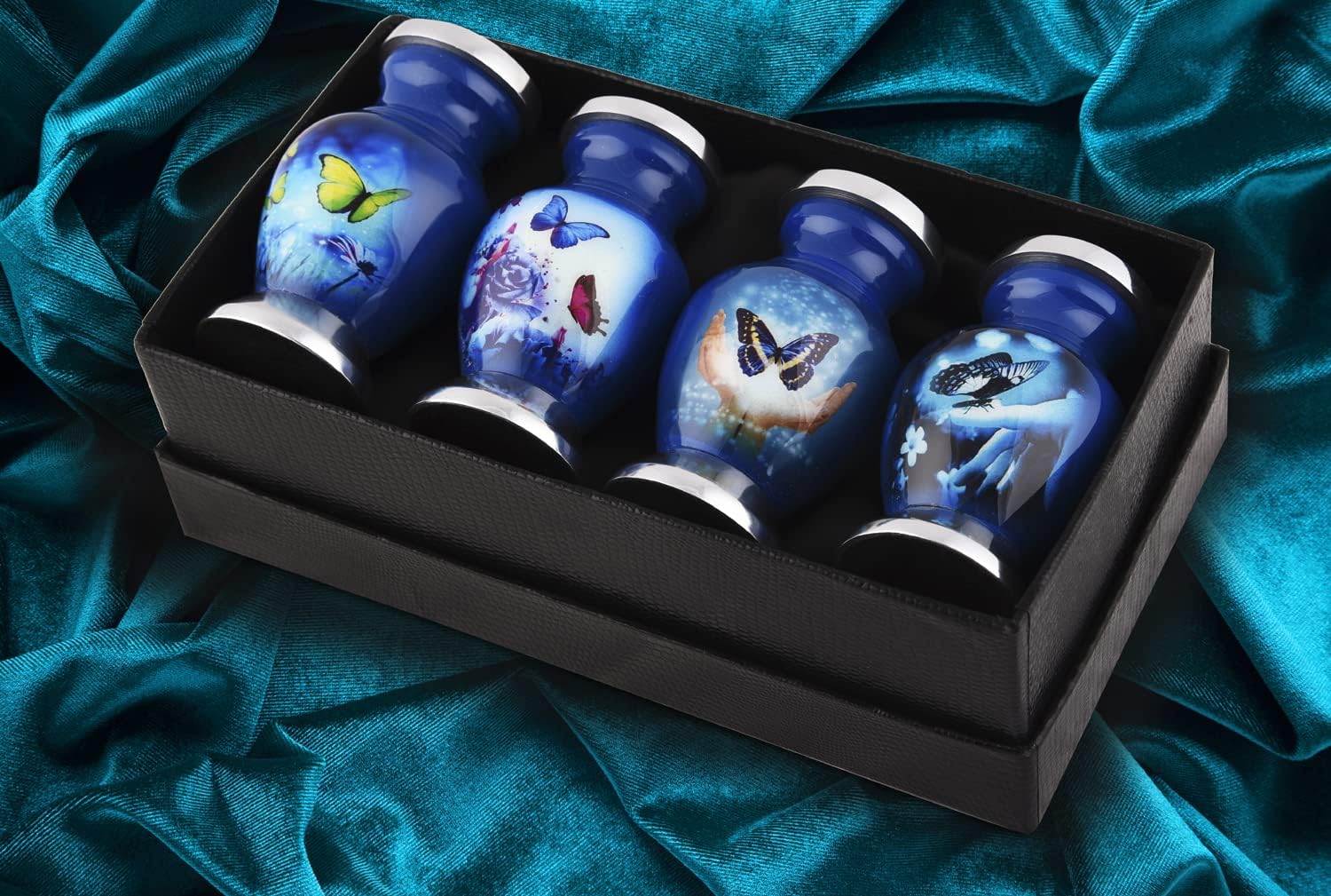 Bold Divine Butterfly Cremation Urns Set of 4