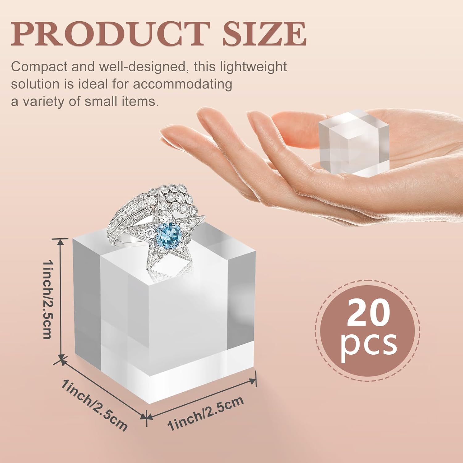 SamyuchO Acrylic Display Blocks 20 Piece Set