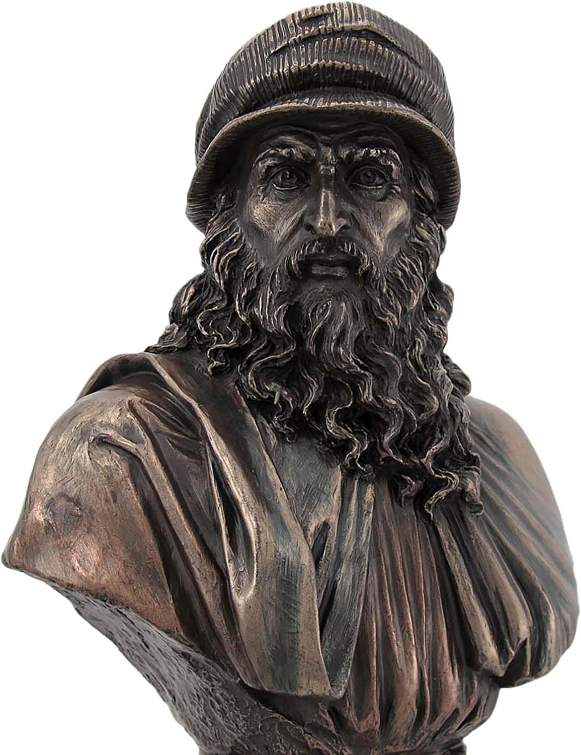 Italian Renaissance Artist Leonardo Da Vinci Figurine Bronze Resin Statue