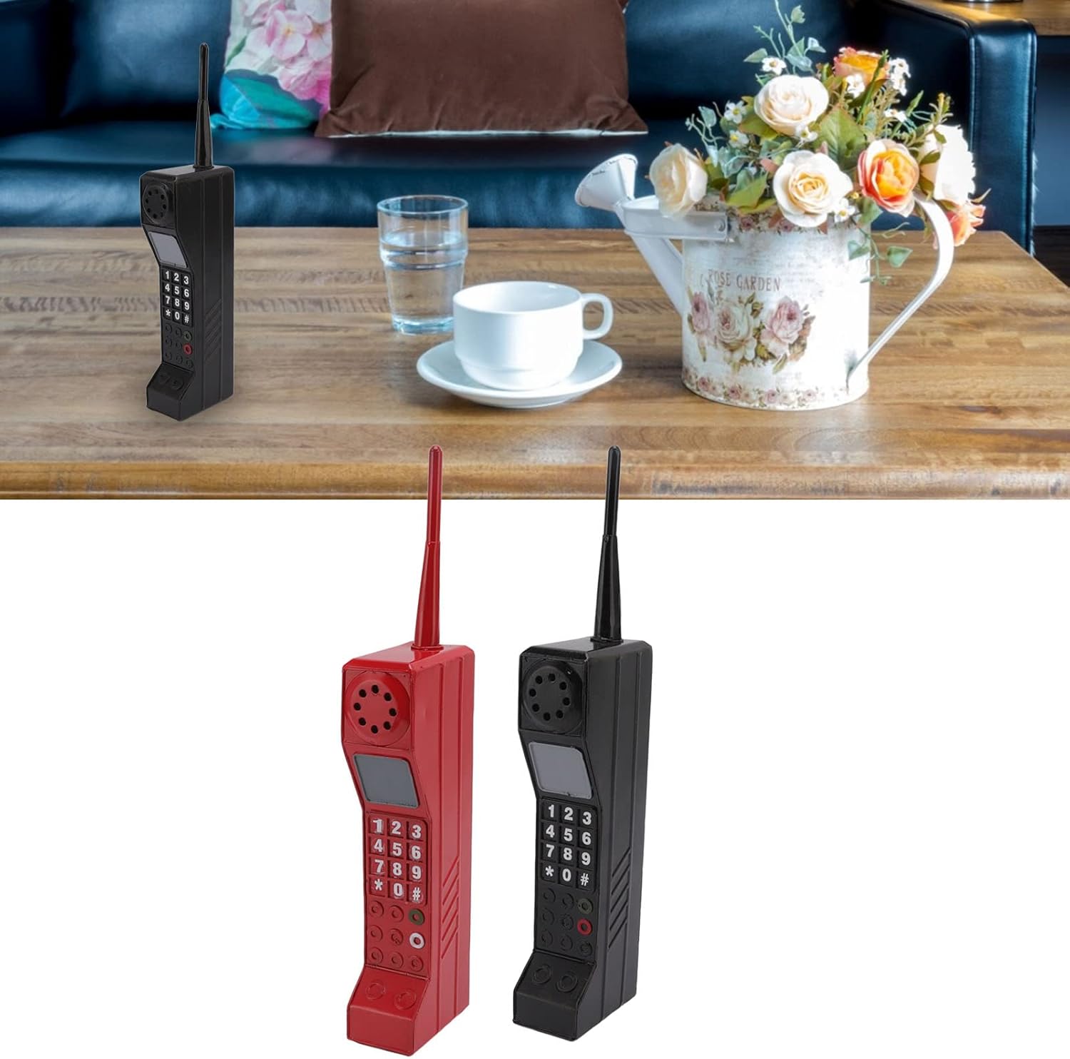 Retro Mobile Phone Prop for Halloween Decor Black