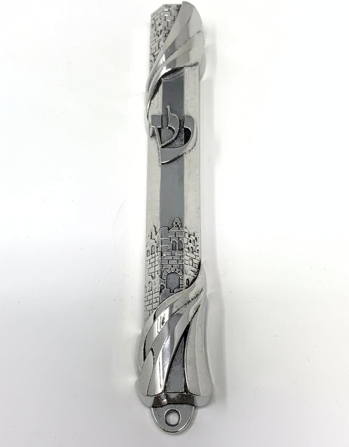 My Daily Styles Mezuzah Case - Metal Silver-Tone Jewish Blessing Home Decor