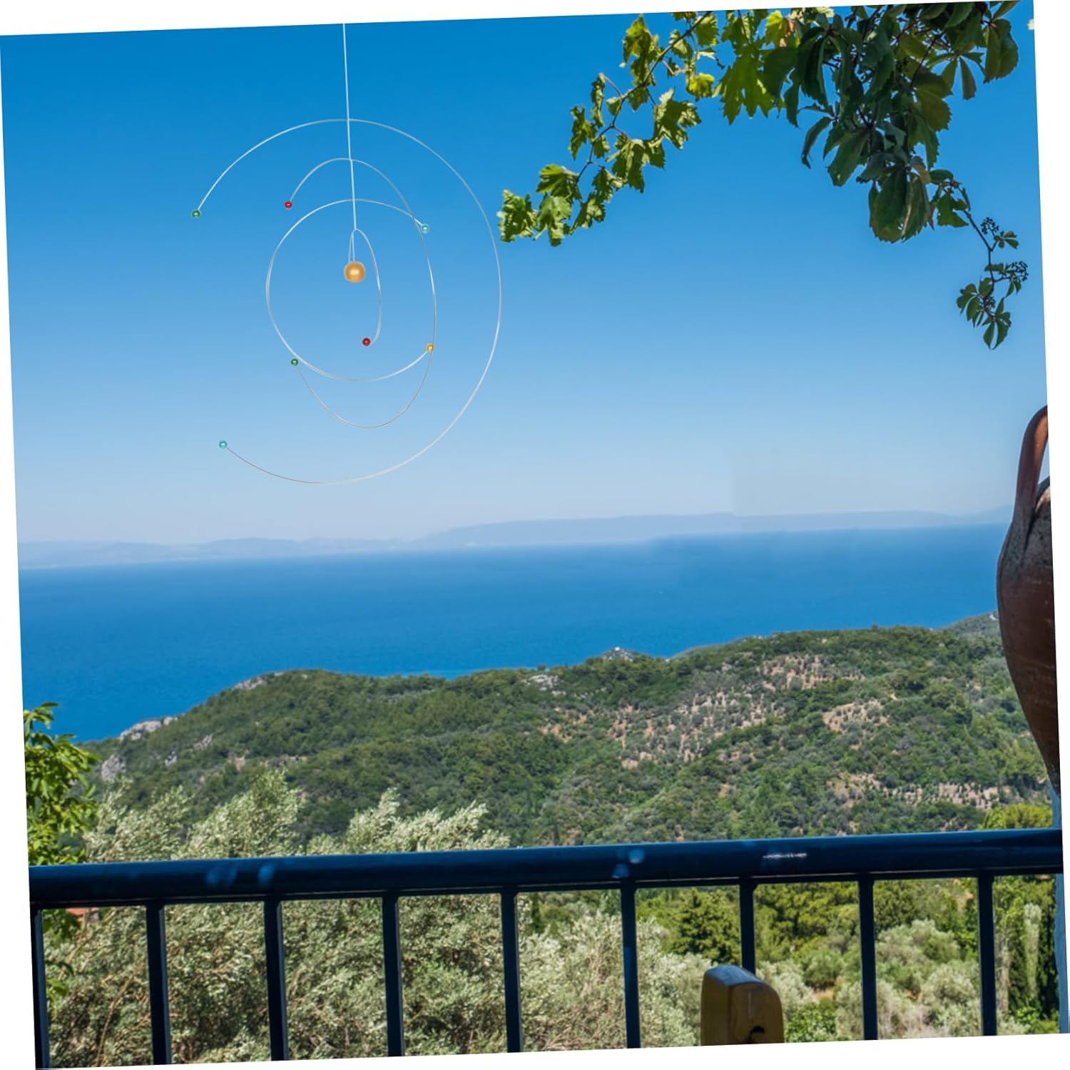 Space Decor Mobile Wind Chimes Outdoor Educational Planets Model Science Decor Mobile for Classroom and Home 1