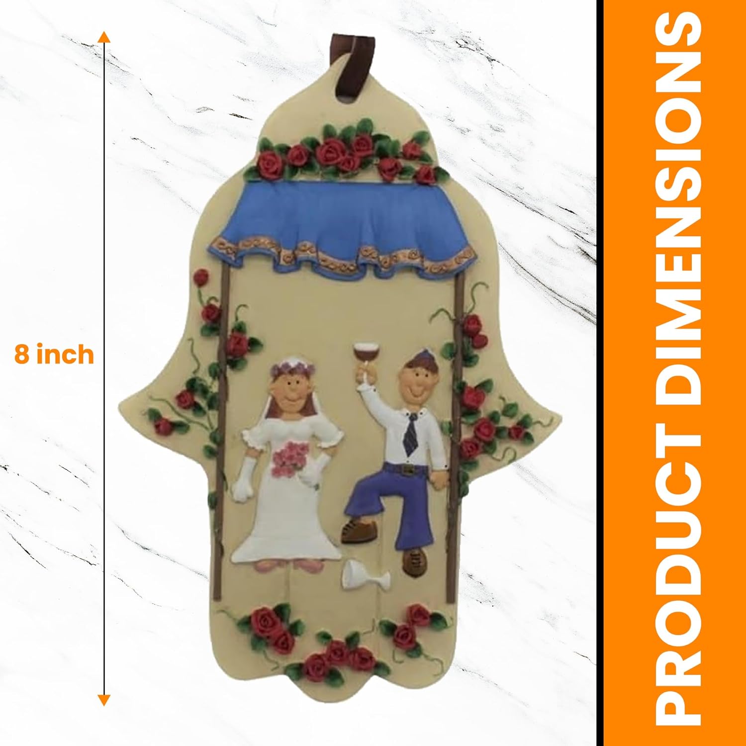 Majestic Giftware 8 Wooden Hamsa Wall Decor