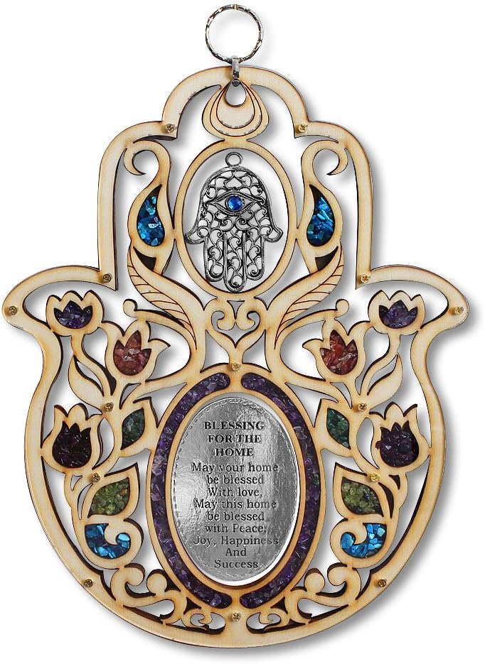 My Daily Styles Hamsa Wall Decor with Gemstone Accents