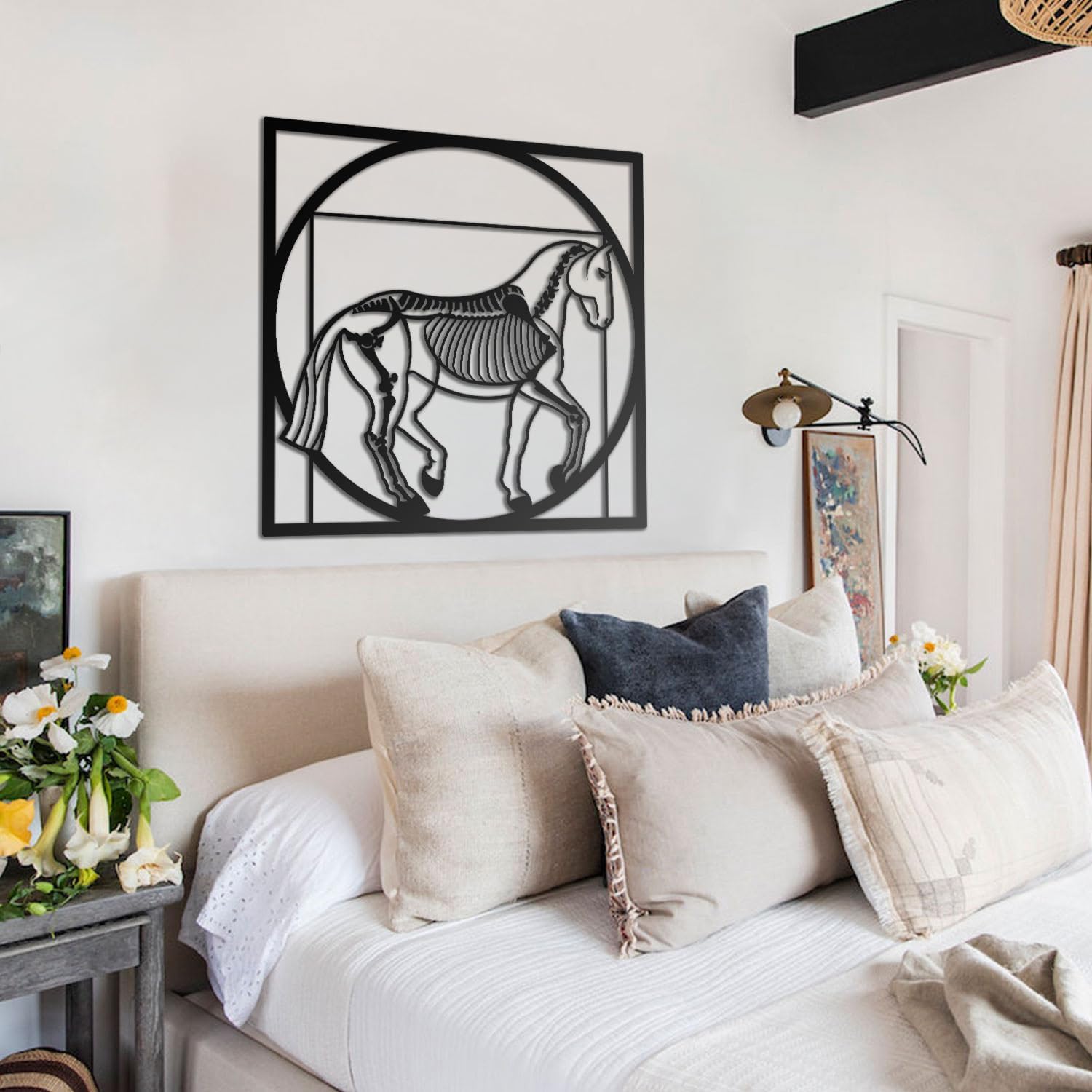 Equine Skeleton Wall Art - Modern Horse Anatomy Decor