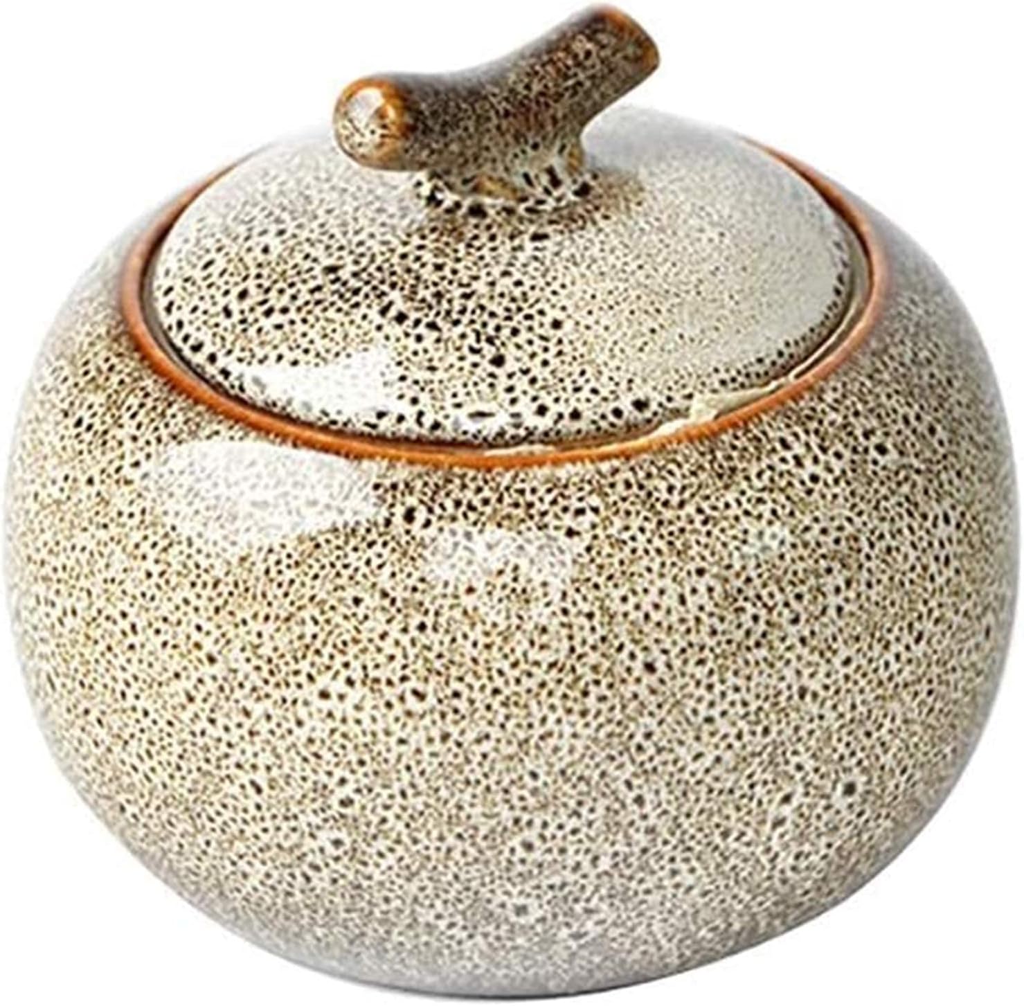 Small Cremation Urns for Human Ashes Decorative Storage Jar Funeral Urns Ceramic Moisture Proof Seal Gray 11Cm12Cm