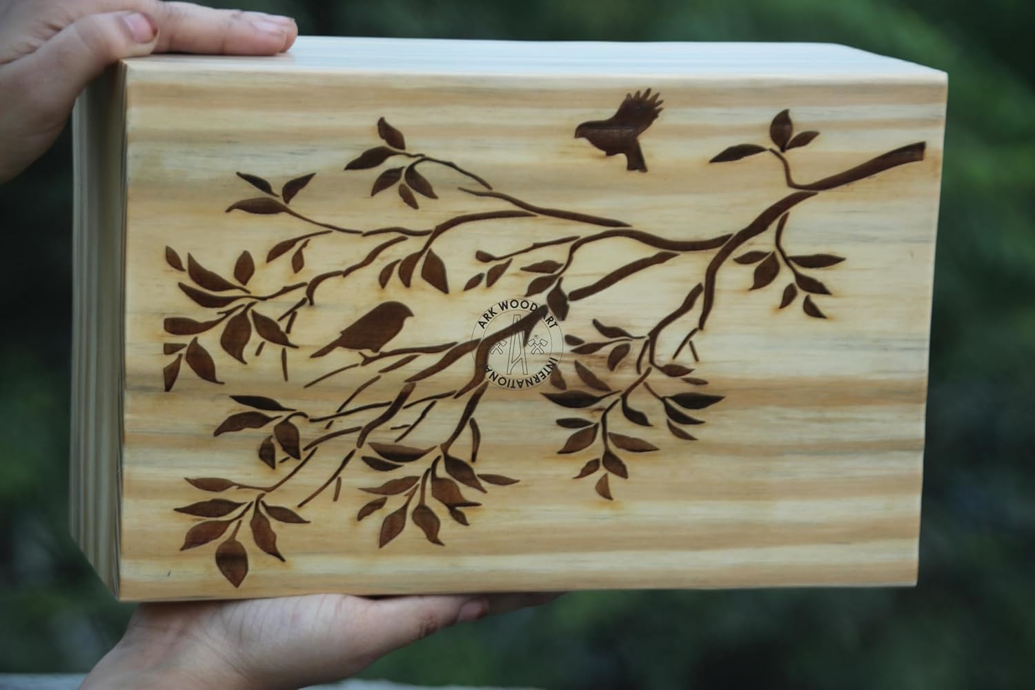 Leaf Tree Birds Cremation Urn for Human Ashes
