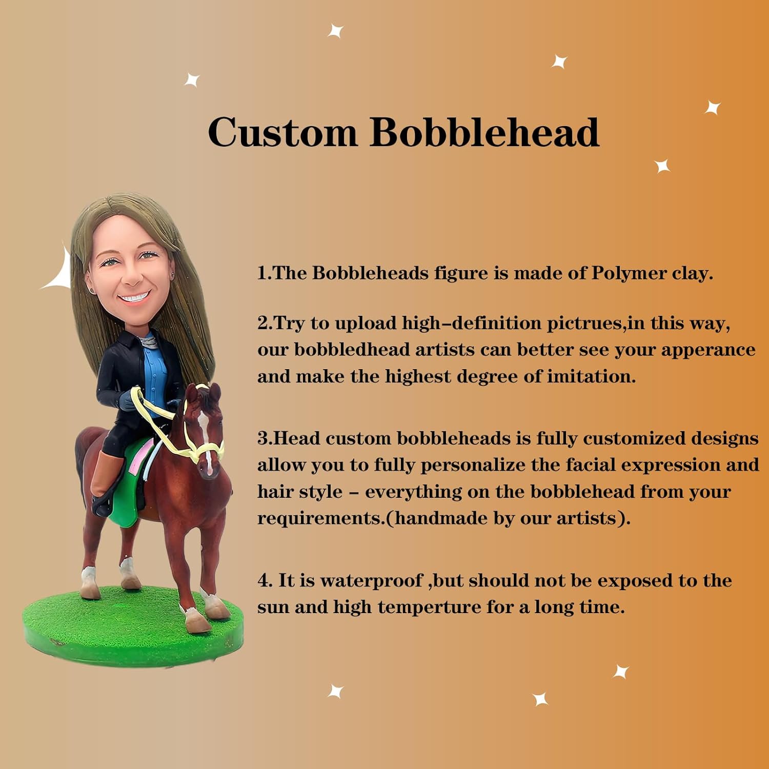 Custom Riding Horse Bobblehead Figurine