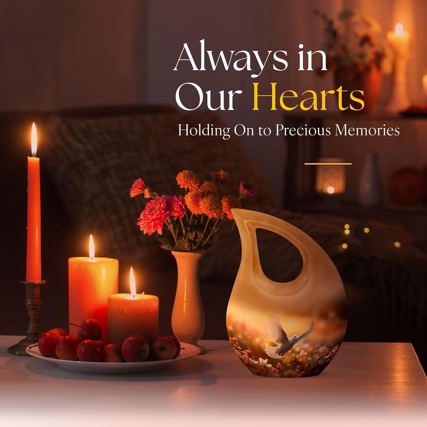 Mini Urns for Ashes Set of 4 - Cremation Keepsakes for Adult Remains