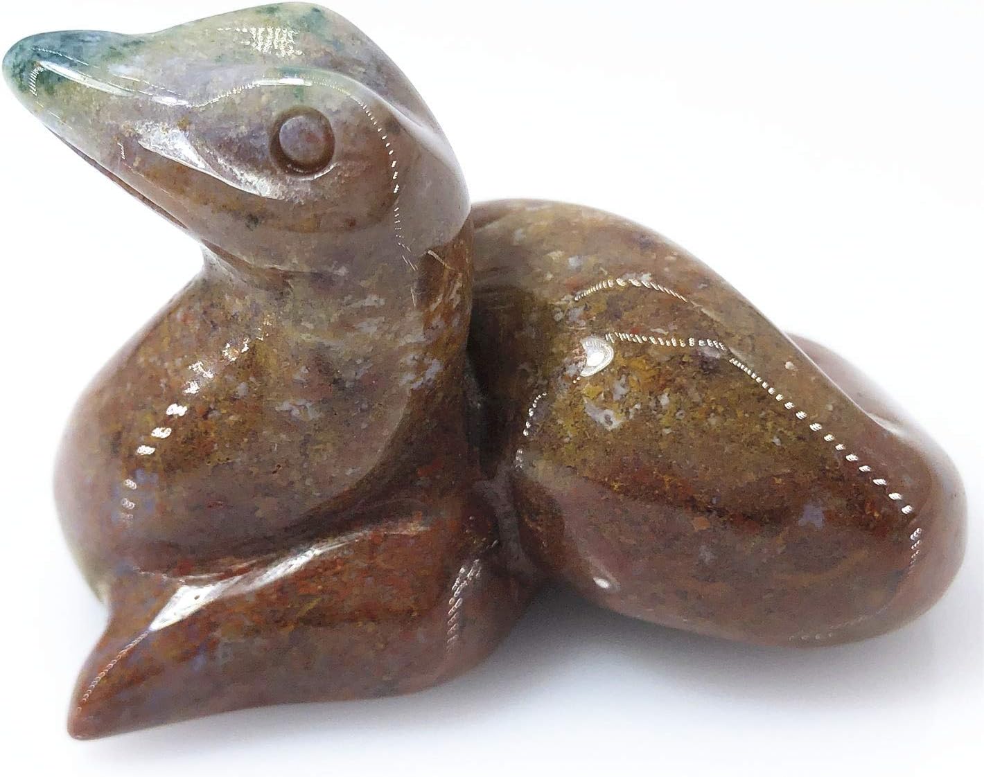 2 Inch Hand Carved Healing Crystal Snake Statue
