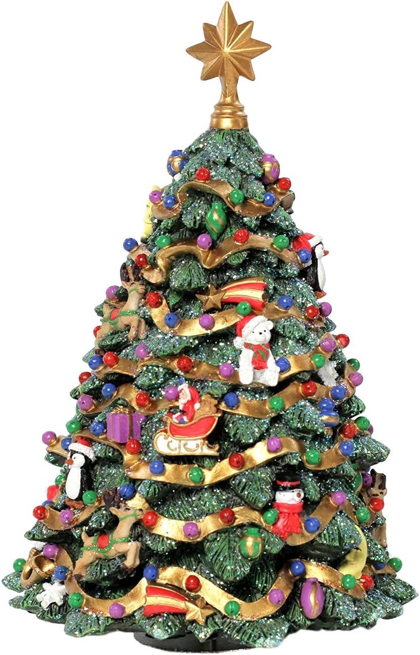 San Francisco Music Box Company Jingle Bell Rotating Christmas Tree Figurine